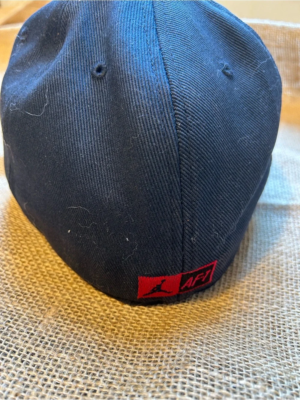 Rare Vintage Air Jordan Black Snapback Cap with Red Embroidered Accents